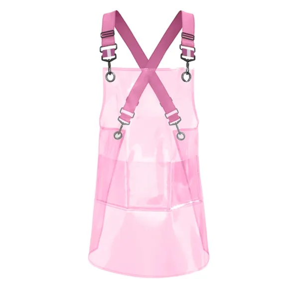 tablier plastique ruban rose
