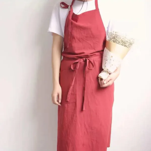 tablier de cuisine rouge clair