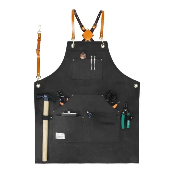 tablier de jardin noir élégant