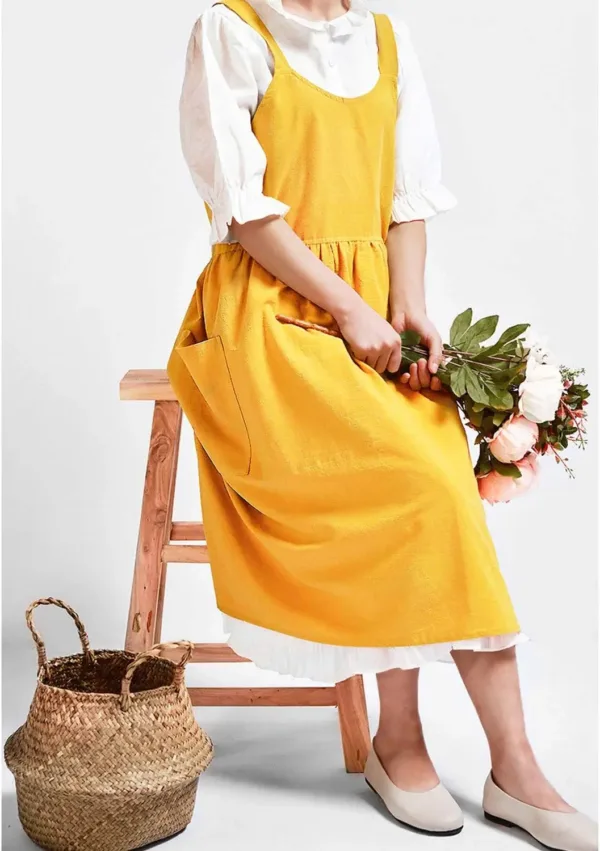 robe tablier jaune