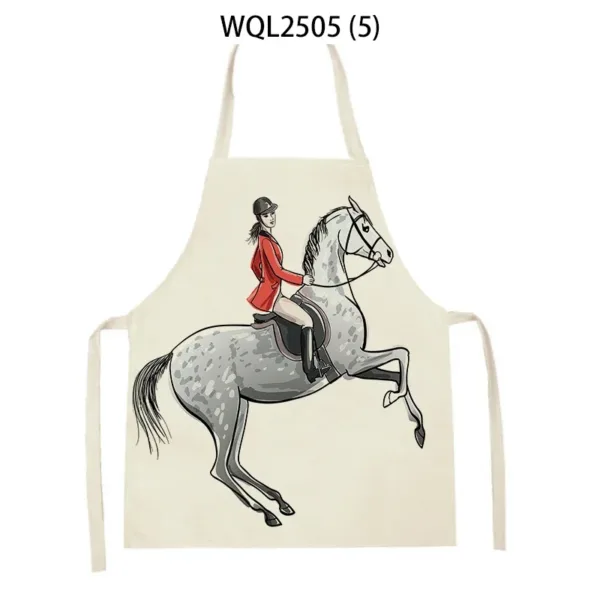 tablier imprimé de cheval