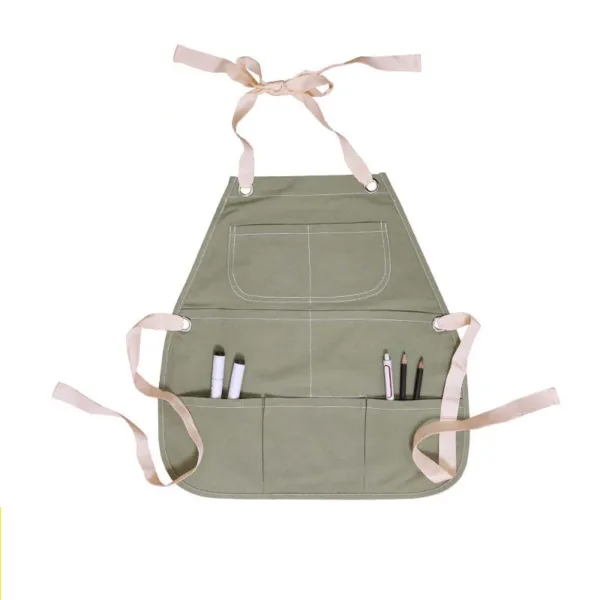 tablier enfant coton vert