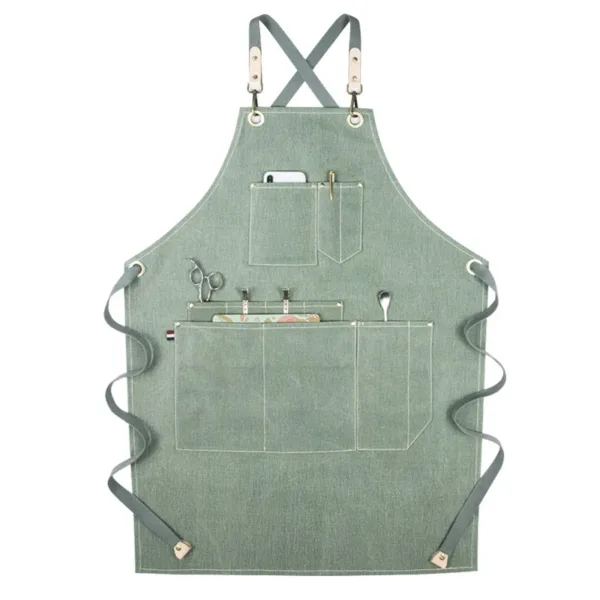 Tablier en denim vert