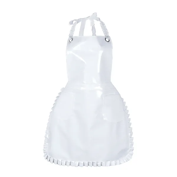 tablier sexy cuir blanc