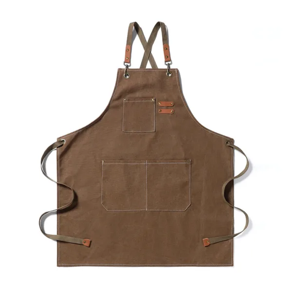 tablier barbecue marron