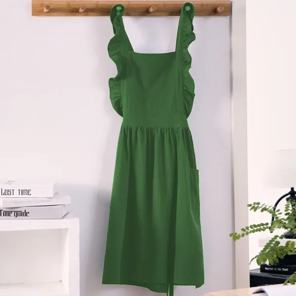 robe tablier vert foncé