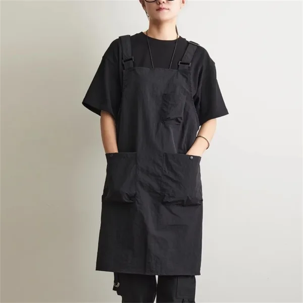 tablier professionnel en tissu noir