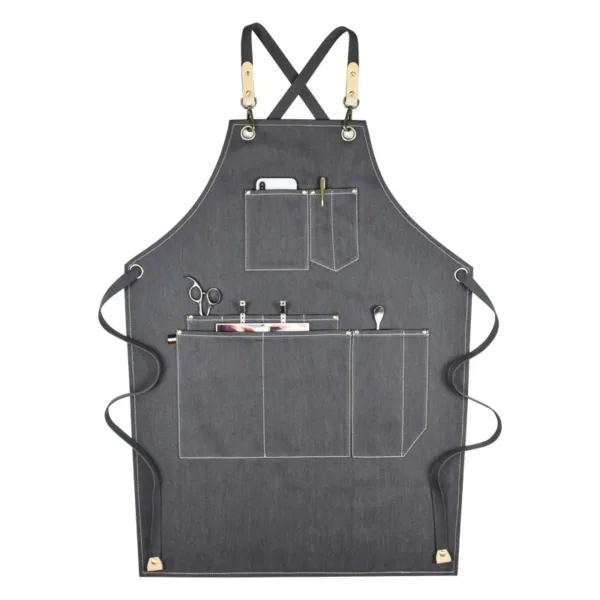 tablier gris en denim