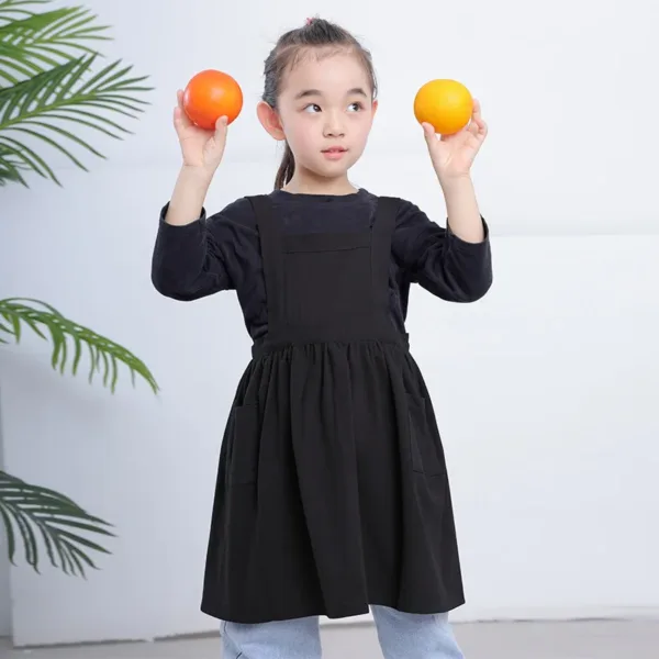 tablier robe enfant noir
