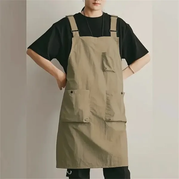 tablier professionnel en tissu khaki