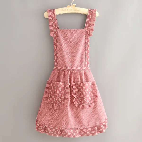Robe tablier femme rose