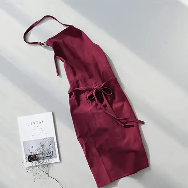 tablier de cuisine rouge foncé