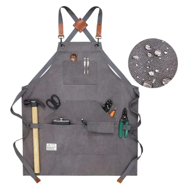 tablier gris jardinage