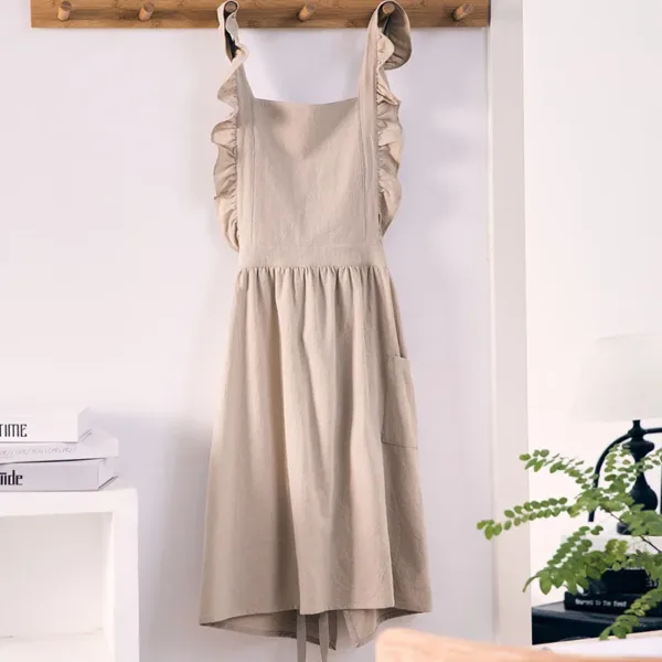 robe tablier en khaki