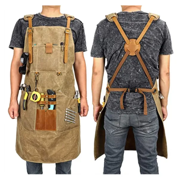 tablier electricien marron