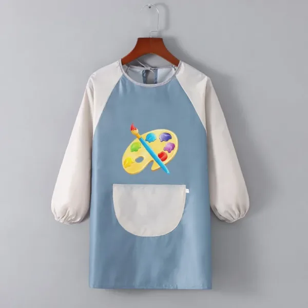 tablier peinture enfant bleu blanc