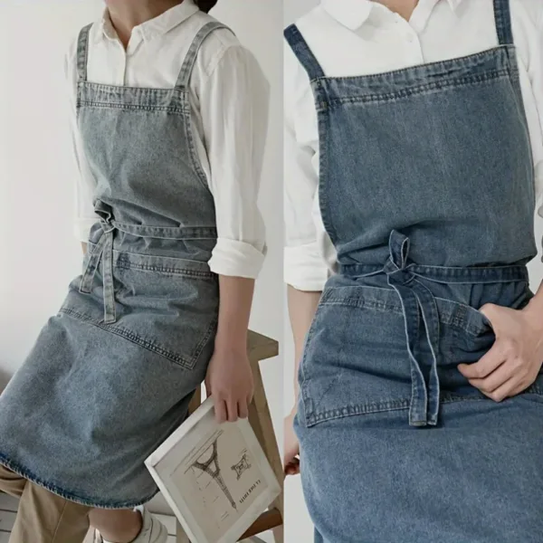 robe tablier en denim