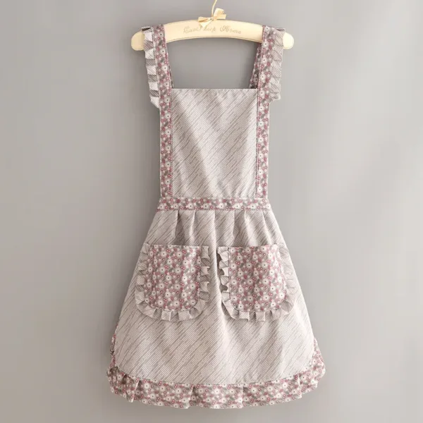 robe tablier femme grise