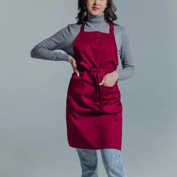 tablier rouge foncé