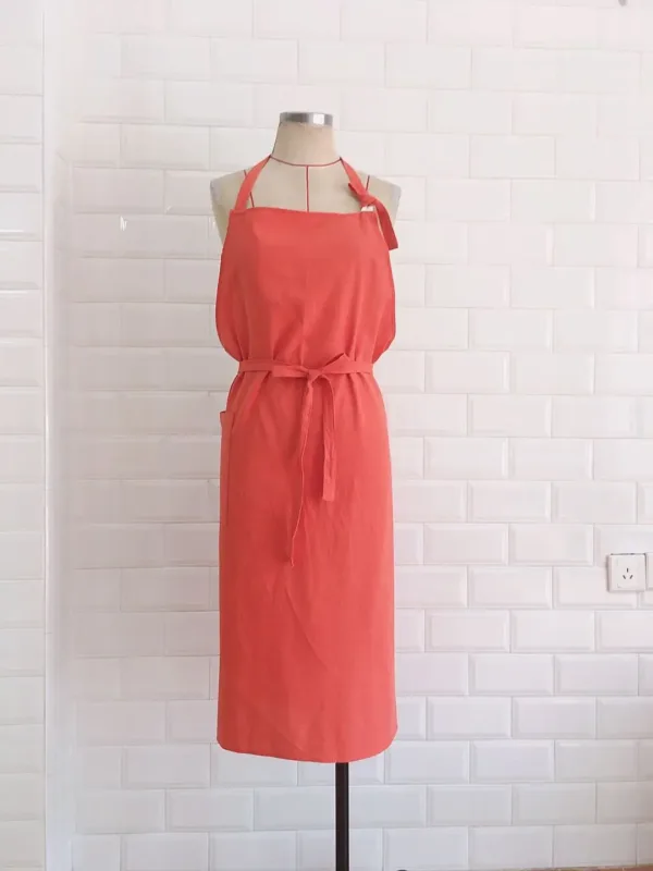 tablier orange sans manche