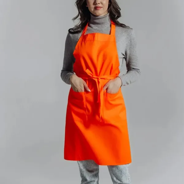 tablier orange pour femme