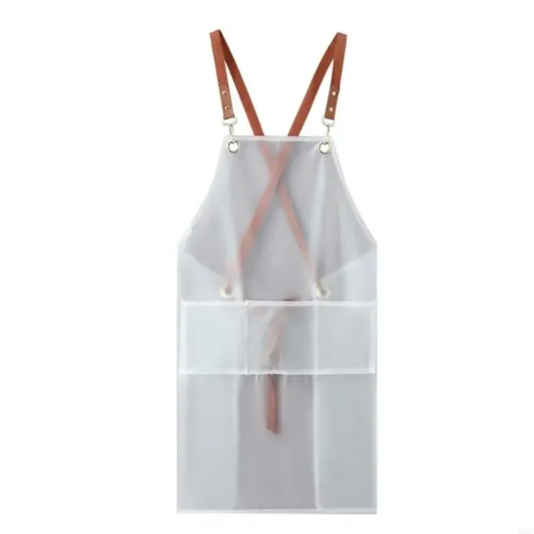 tablier transparent blanc