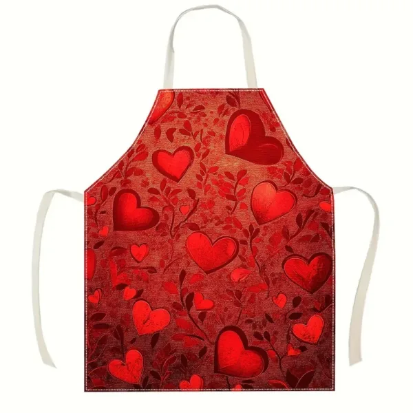 tablier romantique coeur rouge
