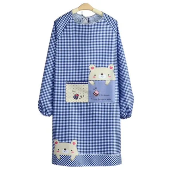 tablier blouse à rayures bleu