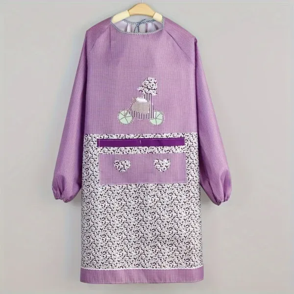 tablier robe mauve