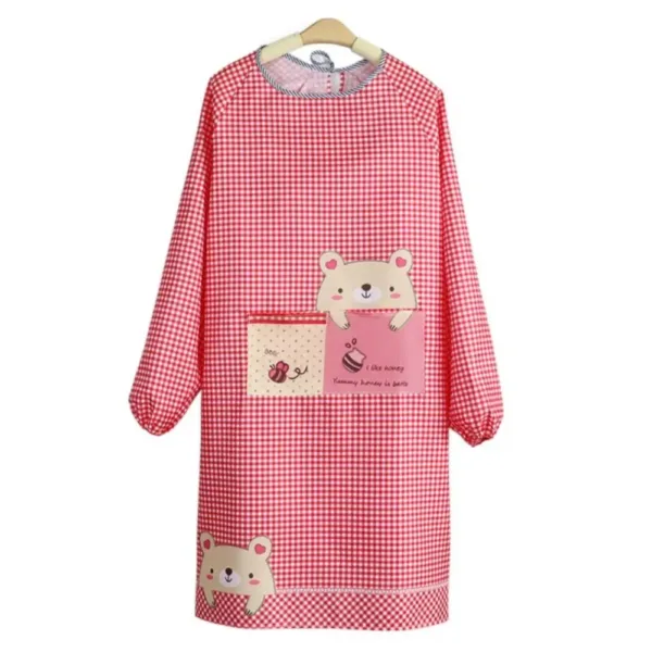 tablier blouse rayures rouge