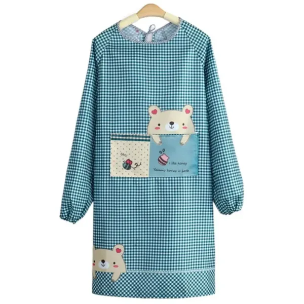 Tablier blouse à rayures vert