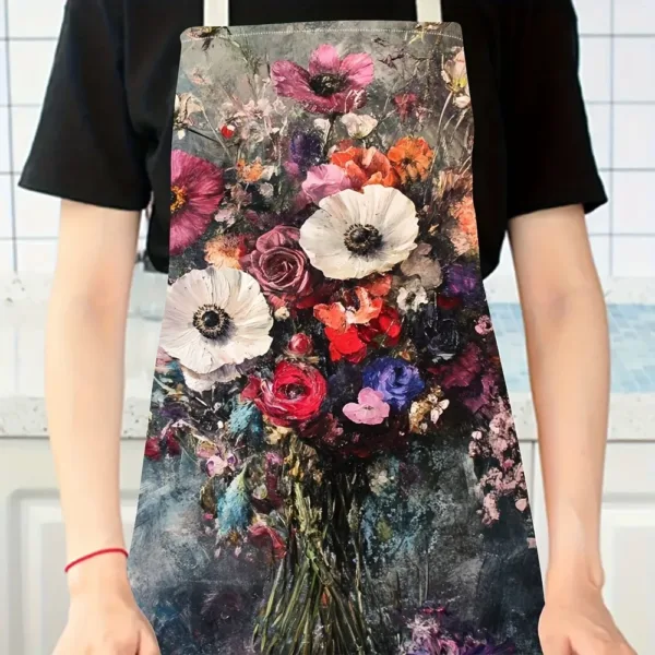 tablier humoristique floral