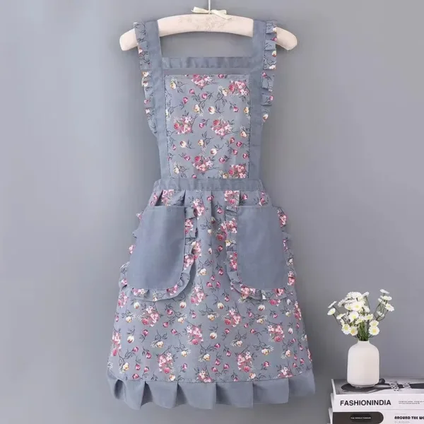 tablier sexy gris dentelle