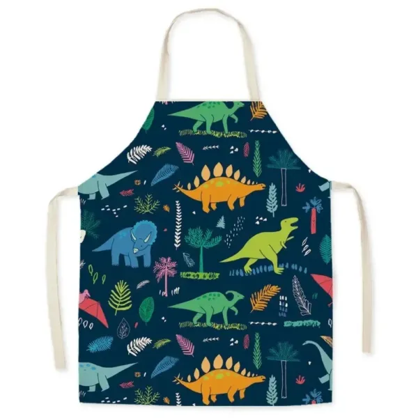 tablier dino bleu