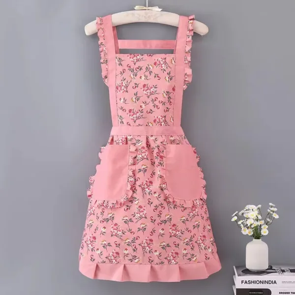 tablier sexy rose avec dentelle