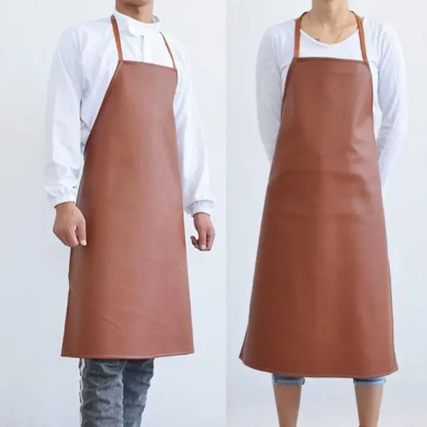 tablier boucher marron