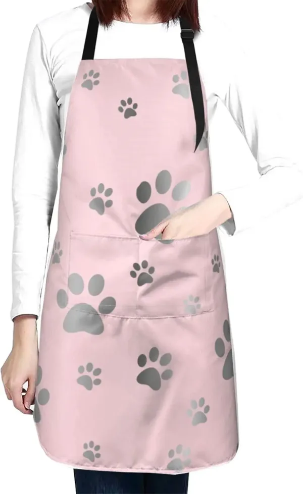 tablier imprimé pattes de chien